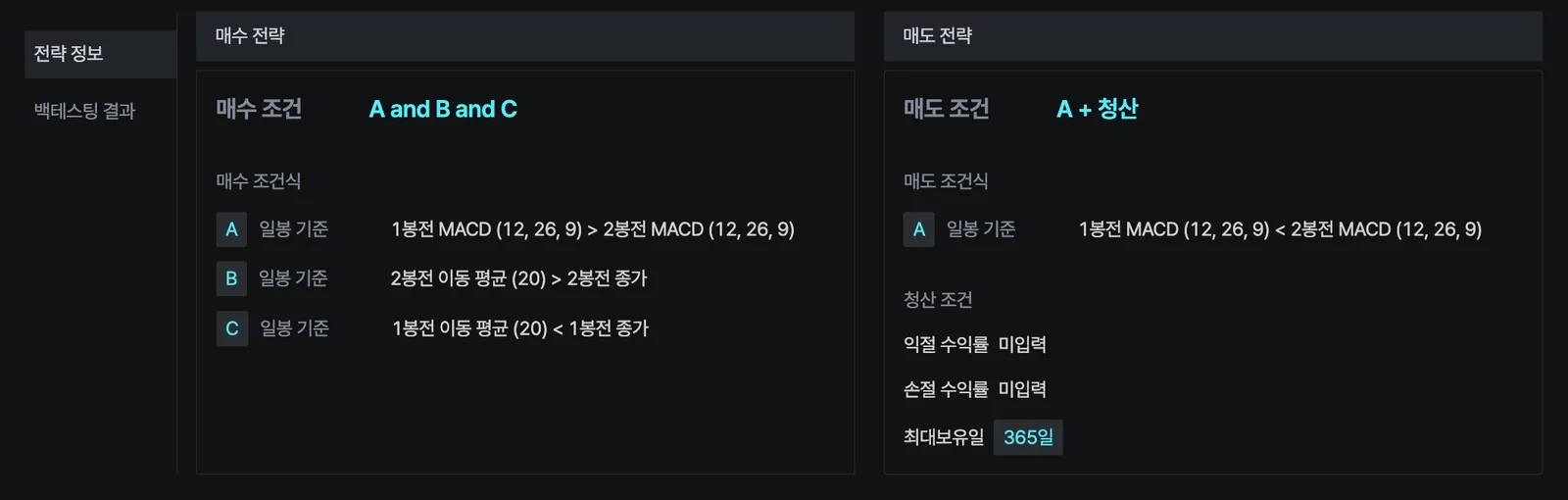 MACD + MA 상승 돌파 전략 이미지